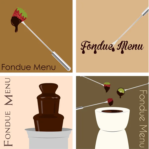 Fondue menu — Stock Vector