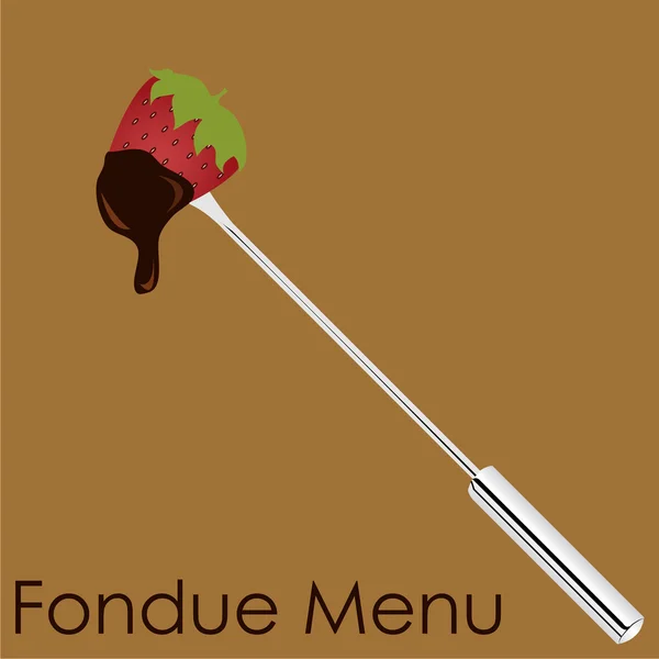 Fondue-Menü — Stockvektor