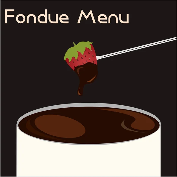 Menu de fondue —  Vetores de Stock