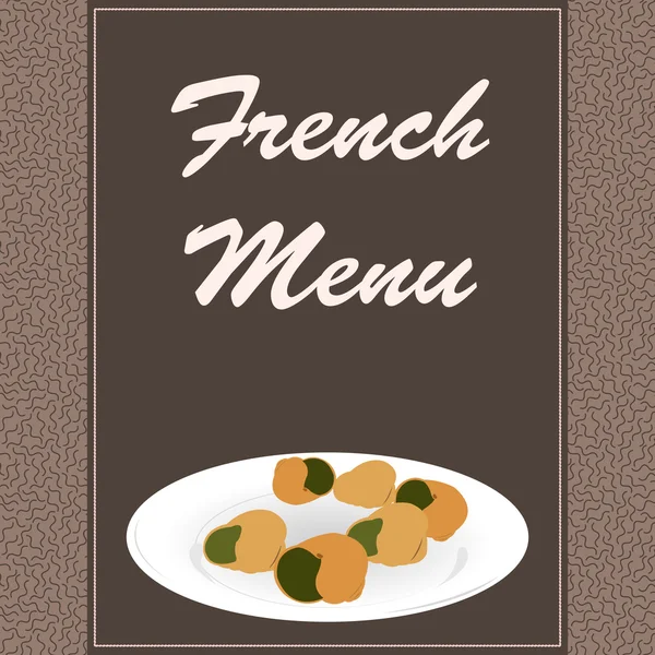 Menú francés — Vector de stock