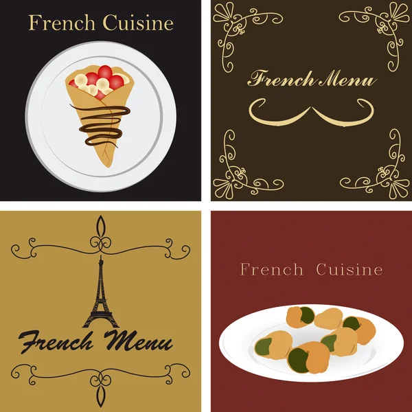 Fransk menu – stockvektor