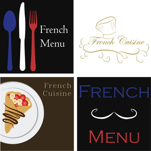 Franse menu — Stockvector