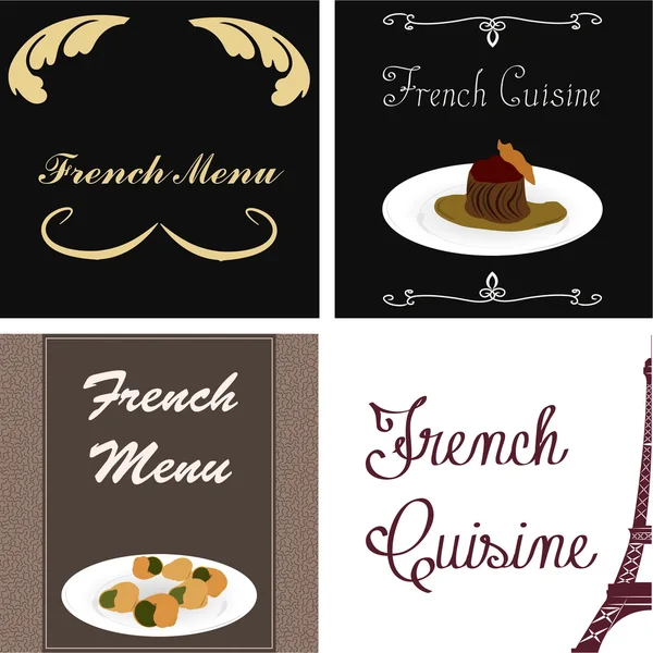 Franse menu — Stockvector