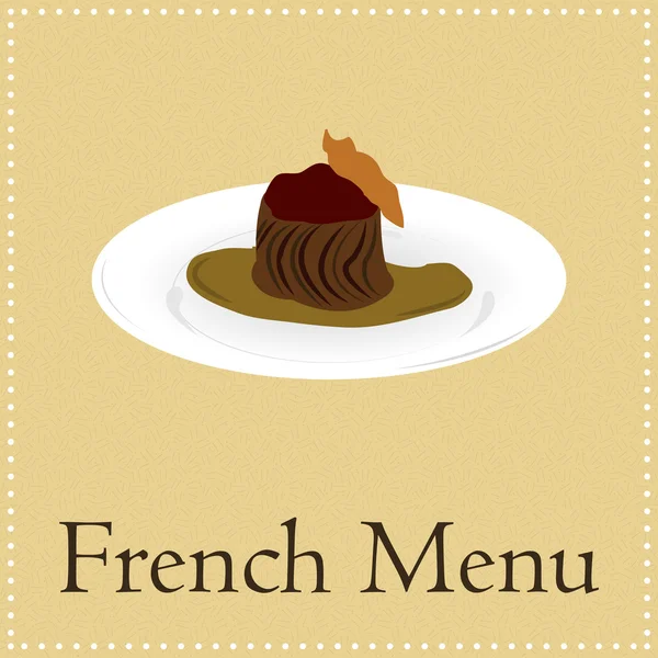 Menu francês — Vetor de Stock