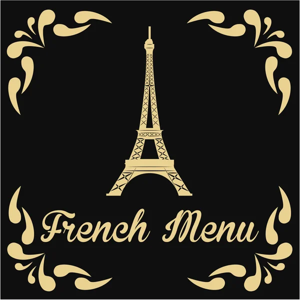 Menu francês —  Vetores de Stock