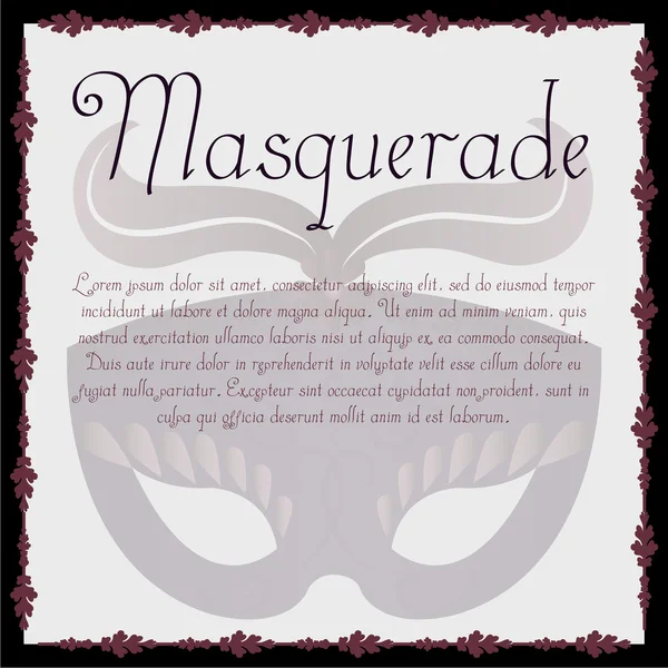 Maskerade — Stockvector