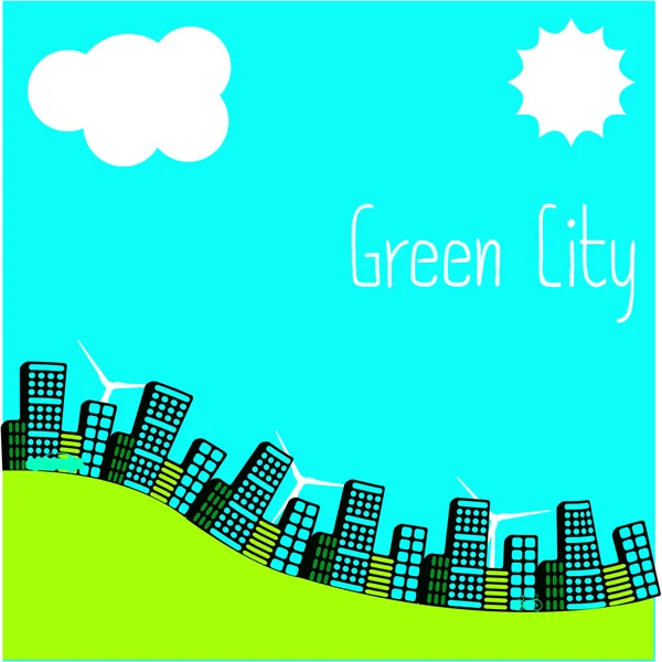 Gröna staden — Stock vektor