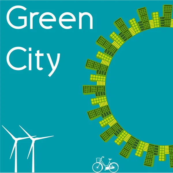 Zelené město — Stockový vektor