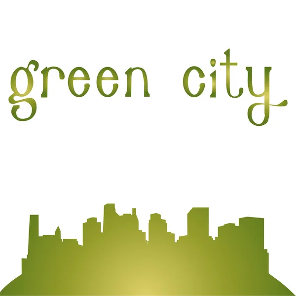 Grønn by – stockvektor