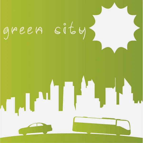 Grüne Stadt — Stockvektor