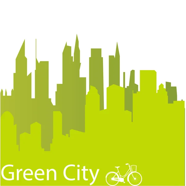 Grüne Stadt — Stockvektor