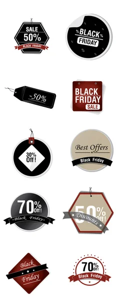 Black-Friday-Etiketten — Stockvektor