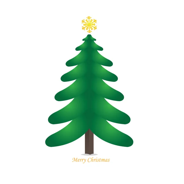 Geïsoleerde kerstboom — Stockvector