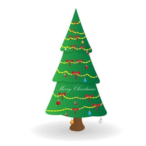 Arbre de Noël isolé — Image vectorielle