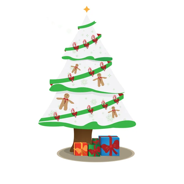 Isolated Christmas tree — Stock Vector