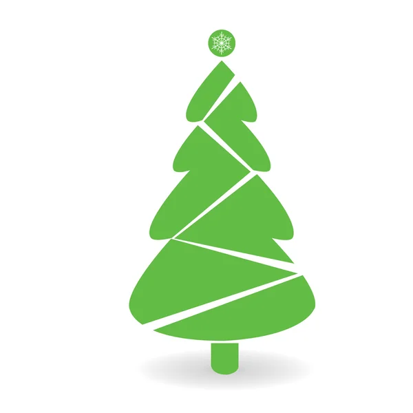 Απομονωμένο χριστουγεννιάτικο δέντρο — Διανυσματικό Αρχείο