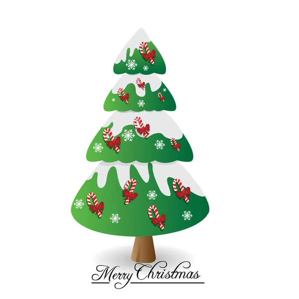 Isolated Christmas tree — Stock Vector