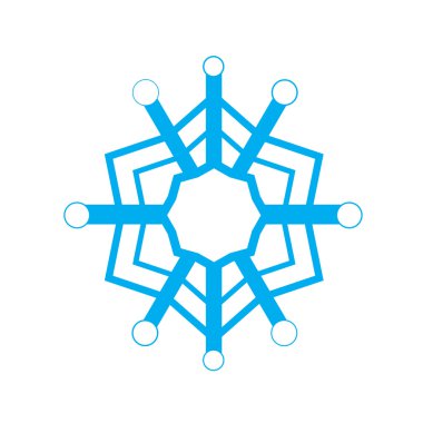 İzole edilmiş mavi kar tanesi