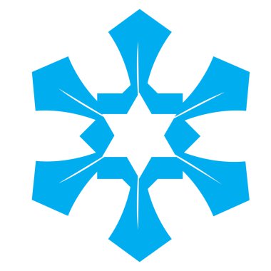 İzole edilmiş mavi kar tanesi