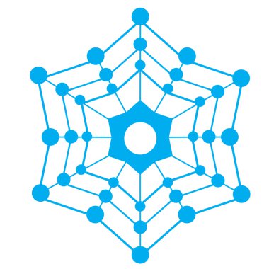 İzole edilmiş mavi kar tanesi