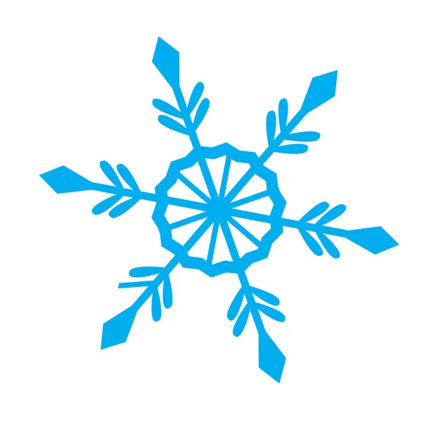 Copo de nieve azul aislado — Archivo Imágenes Vectoriales