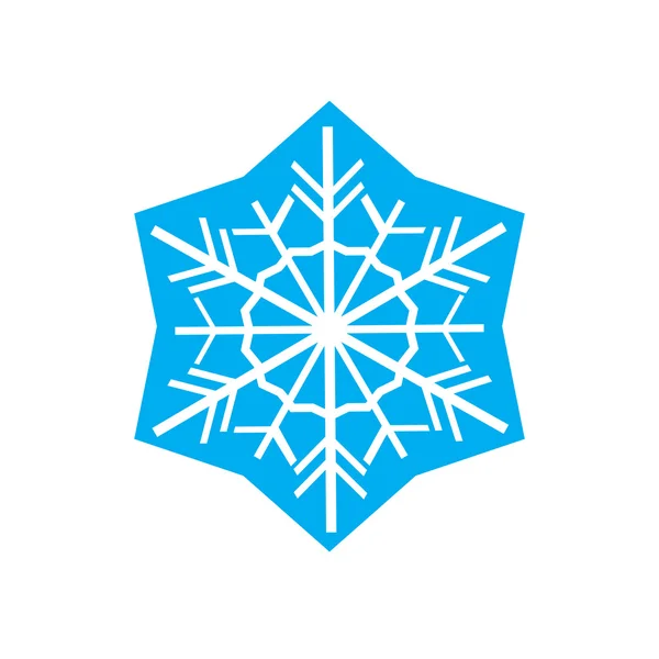 Fiocco di neve blu isolato — Vettoriale Stock