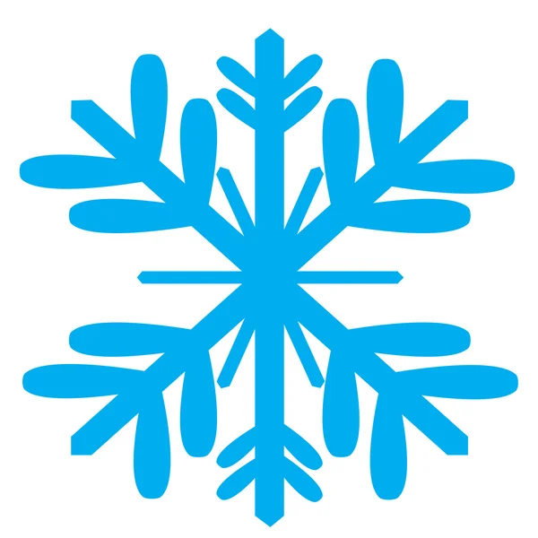 分離された青い雪の結晶 — ストックベクタ