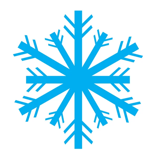 分離された青い雪の結晶 — ストックベクタ