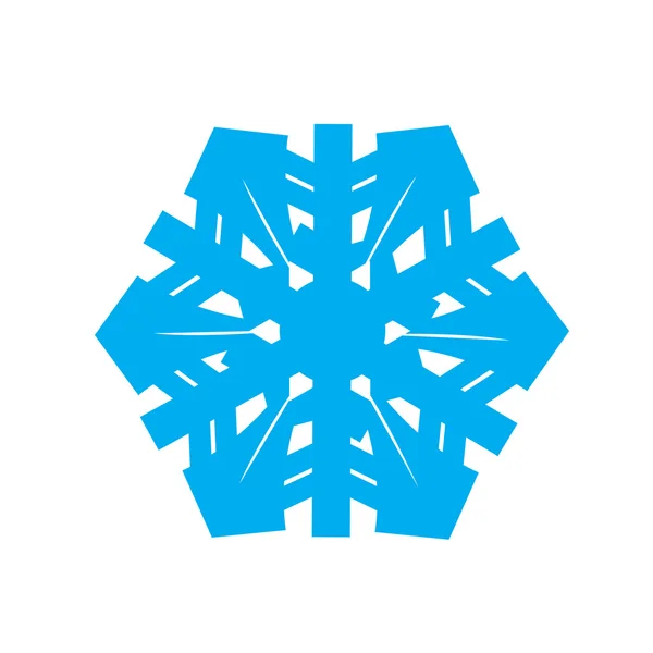Fiocco di neve blu isolato — Vettoriale Stock