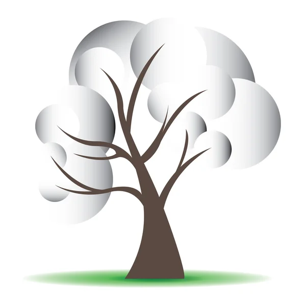 Na białym tle drzewa streszczenie — Wektor stockowy