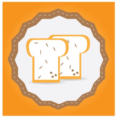 İzole ekmek simgesi