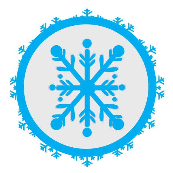 Isolée icône de flocon de neige — Image vectorielle