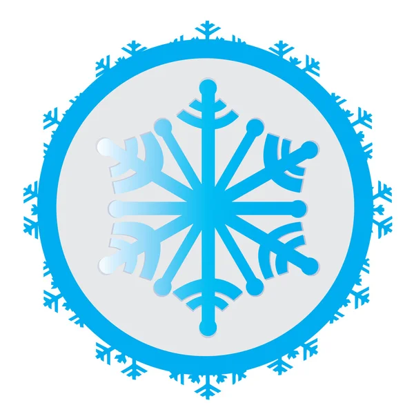 Isolée icône de flocon de neige — Image vectorielle