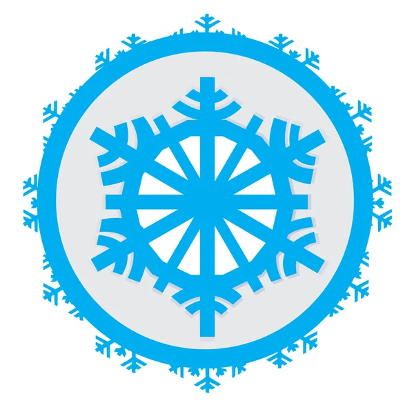 Μεμονωμένο εικονίδιο νιφάδας χιονιού — Διανυσματικό Αρχείο