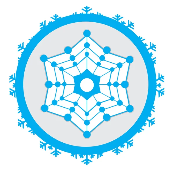 Μεμονωμένο εικονίδιο νιφάδας χιονιού — Διανυσματικό Αρχείο