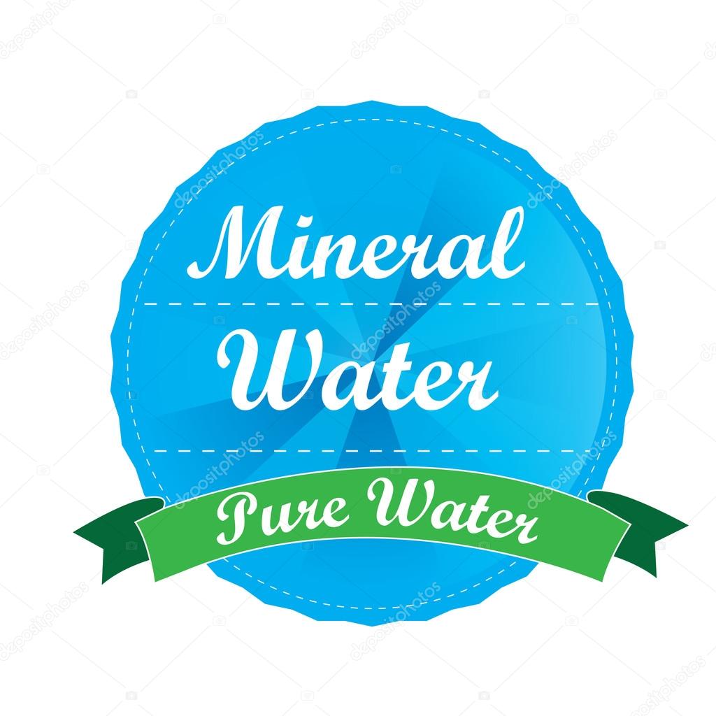 Isolated mineral water banner on a white background