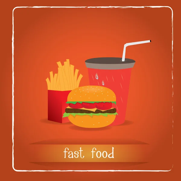 Delicious Fast food — Stock Vector