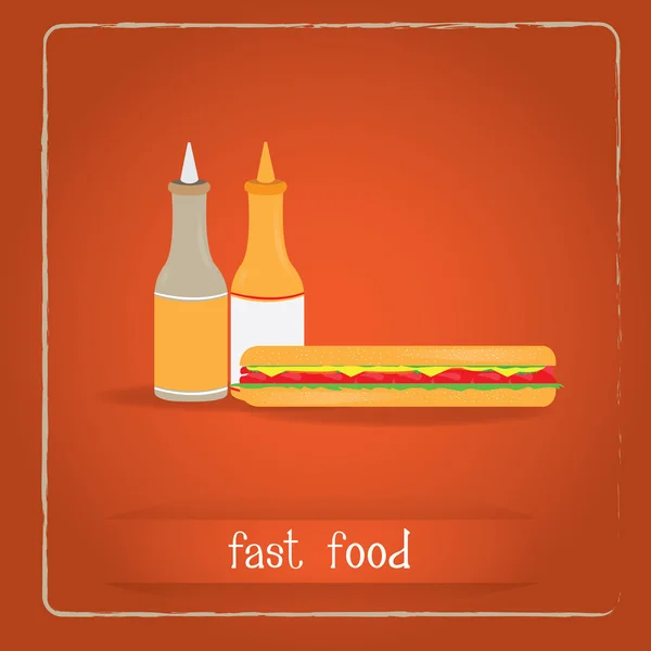 อาหารจานด่วนแสนอร่อย — ภาพเวกเตอร์สต็อก