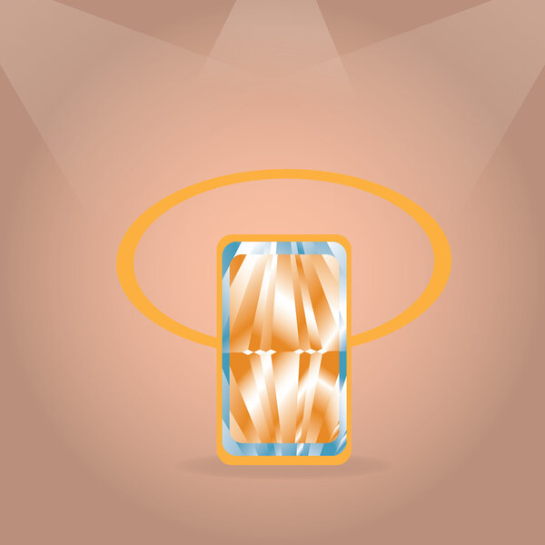 Isolated jewelry on a colored background