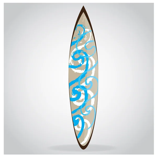 Geïsoleerde Surfboard met textuur — Stockvector