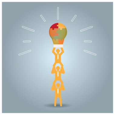 soyut ekip çalışması kavramı