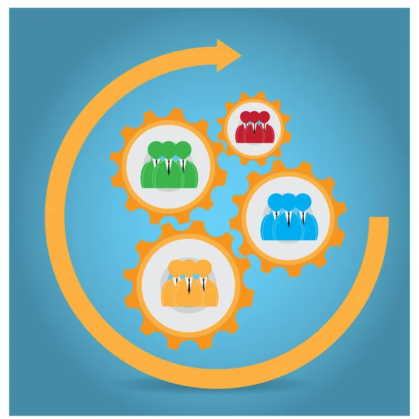 Conceito de trabalho em equipe abstrato —  Vetores de Stock