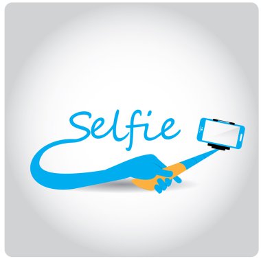 Selfie konsept illüstrasyon