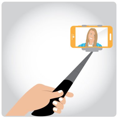 Selfie konsept illüstrasyon