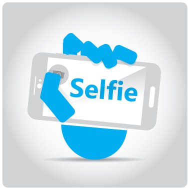 Selfie konsept illüstrasyon