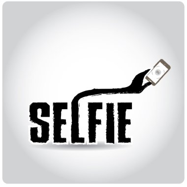 Selfie konsept illüstrasyon