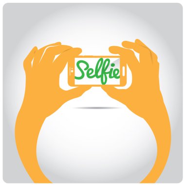 Selfie konsept illüstrasyon