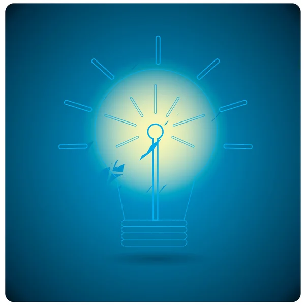 Žárovka koncepční myšlenka — Stockový vektor