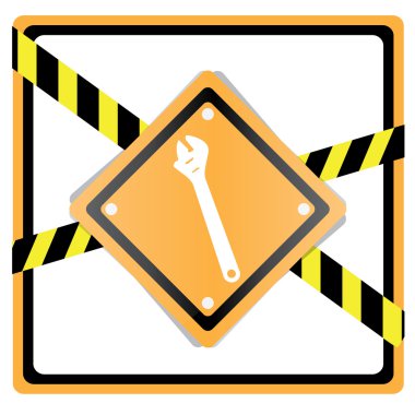 İzole inşaat simgesi