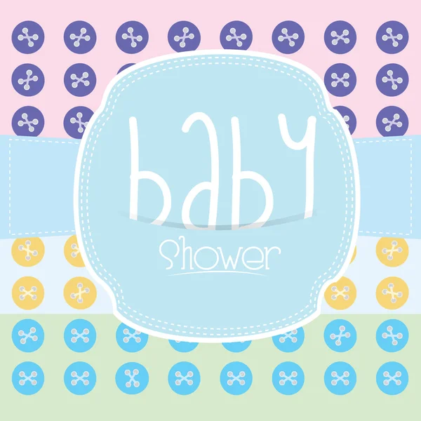 Babydouche achtergrond — Stockvector